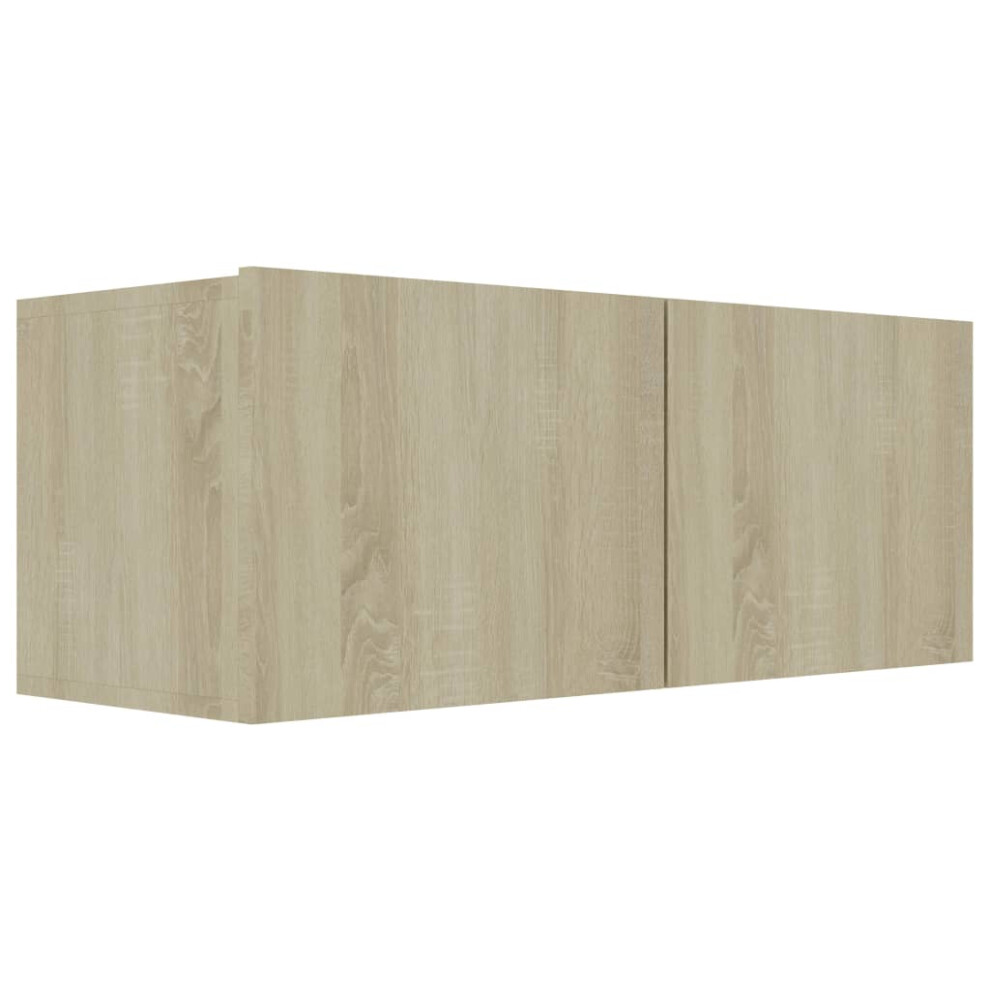 Vidaxl Tv Cabinet Sonoma Oak Engineered Wood Tv Stand Stereo Hifi Cabinet