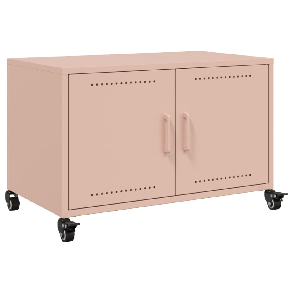 vidaXL TV Cabinet TV Stand TV Unit Entertainment Centre Pink Cold-rolled Steel