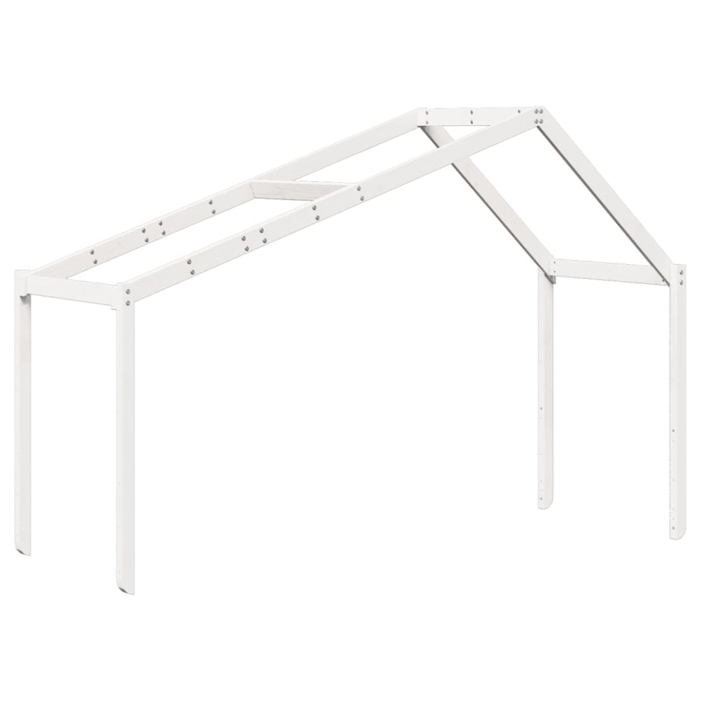 vidaXL Kids' Bed Roof Bed Canopy Rooftop White 203x95.5x142 cm Solid Wood Pine