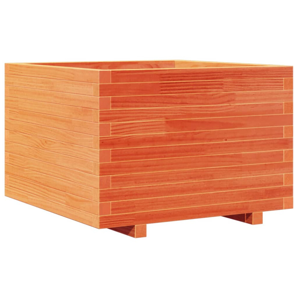 Vidaxl Garden Planter Outdoor Flower Pot Planter Pot Wax Brown Solid Wood Pine