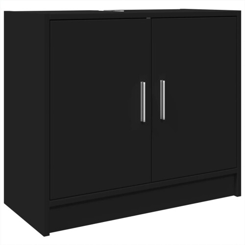 VidaXL vidaXL Sink Cabinet Vanity Unit Storage Unit Cupboard Black Engineered Wood 1