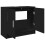 VidaXL vidaXL Sink Cabinet Vanity Unit Storage Unit Cupboard Black Engineered Wood 5