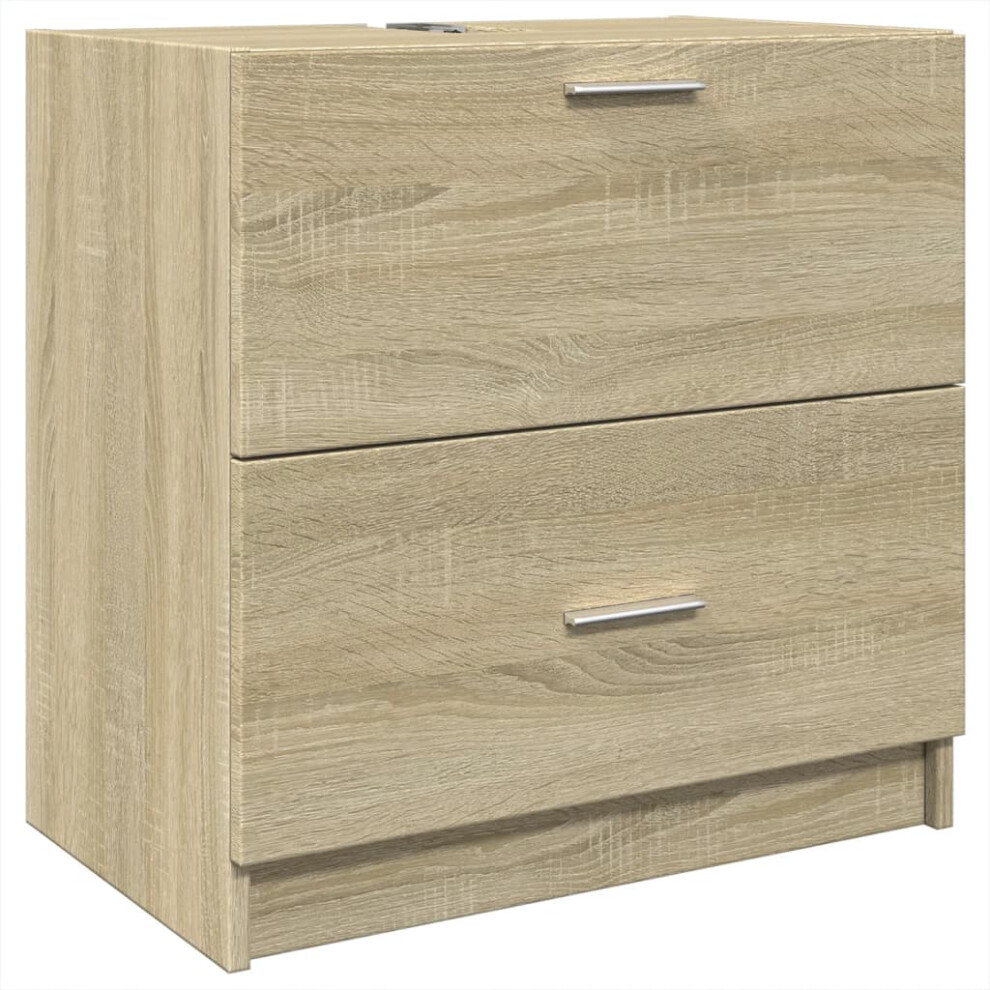 vidaXL Sink Cabinet Vanity Unit Storage Cupboard Sonoma Oak Engineered Wood