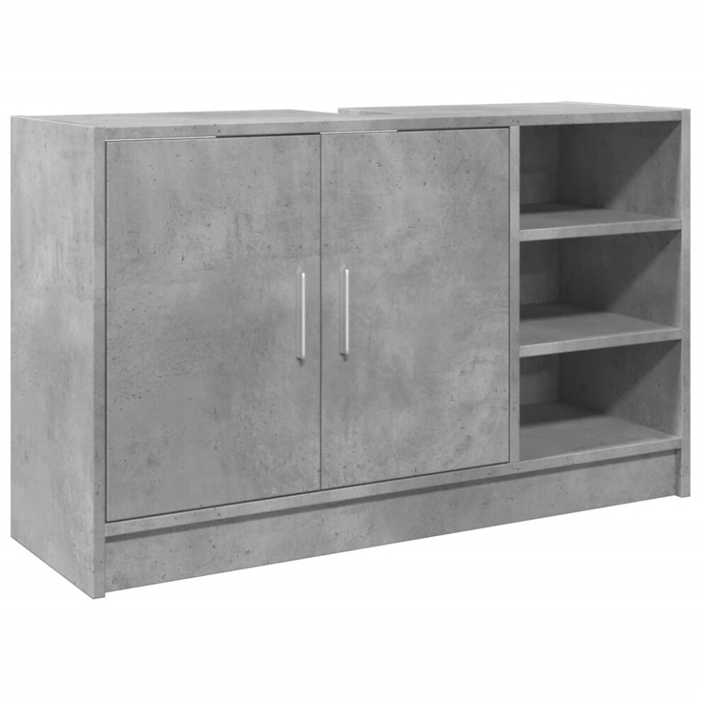 vidaXL Sink Cabinet Vanity Unit Storage Cupboard Concrete Grey Engineered Wood