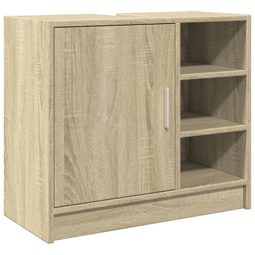 Vidaxl Sink Cabinet Vanity Unit Storage Cupboard Sonoma Oak Engineered Wood
