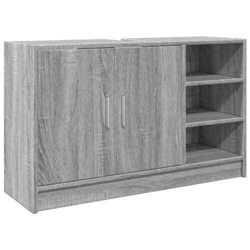 VidaXL vidaXL Sink Cabinet Vanity Unit Storage Cupboard Grey Sonoma Engineered Wood 1