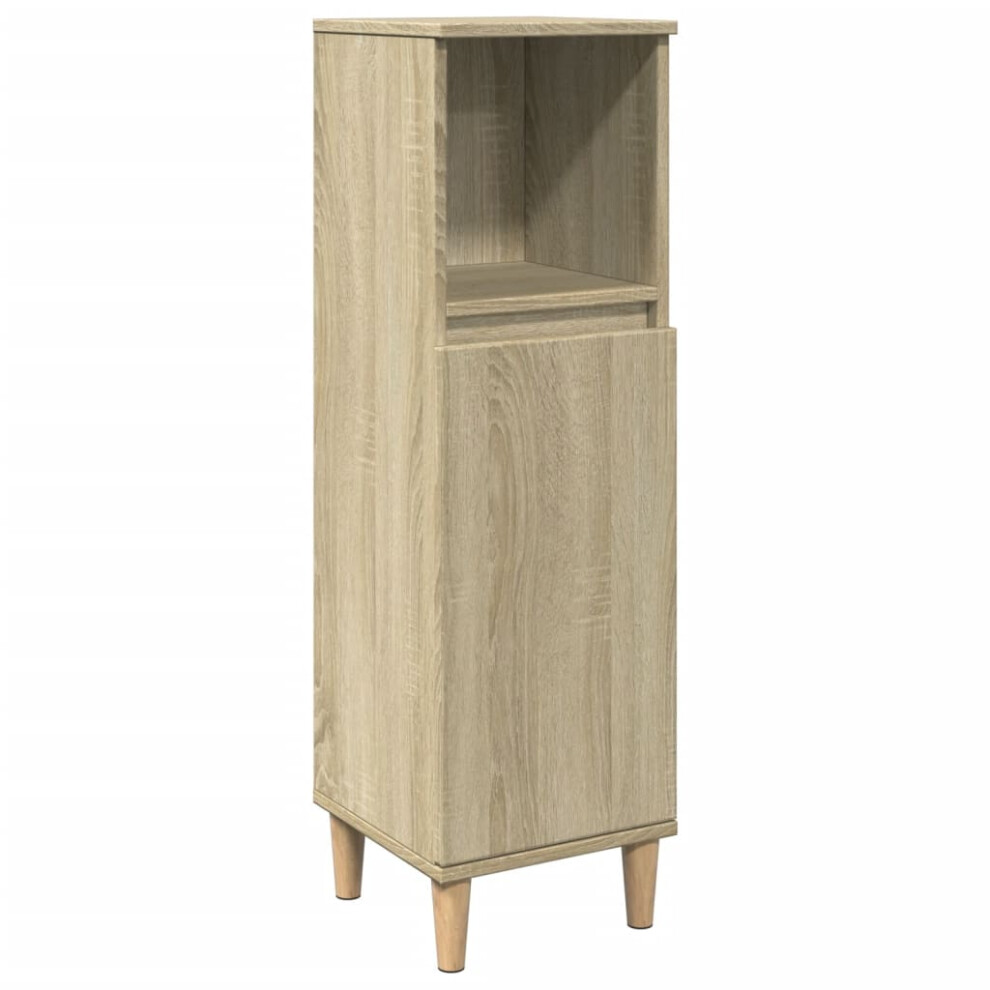 vidaXL Bathroom Cabinet Storage Cupboard Cabinet Sonoma Oak Engineered Wood