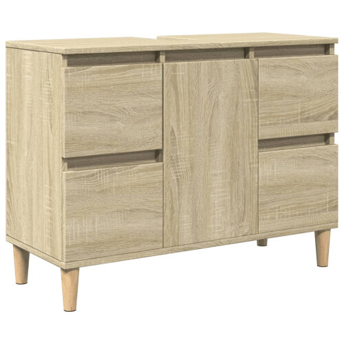 VidaXL vidaXL Sink Cabinet Vanity Unit Storage Cupboard Sonoma Oak Engineered Wood