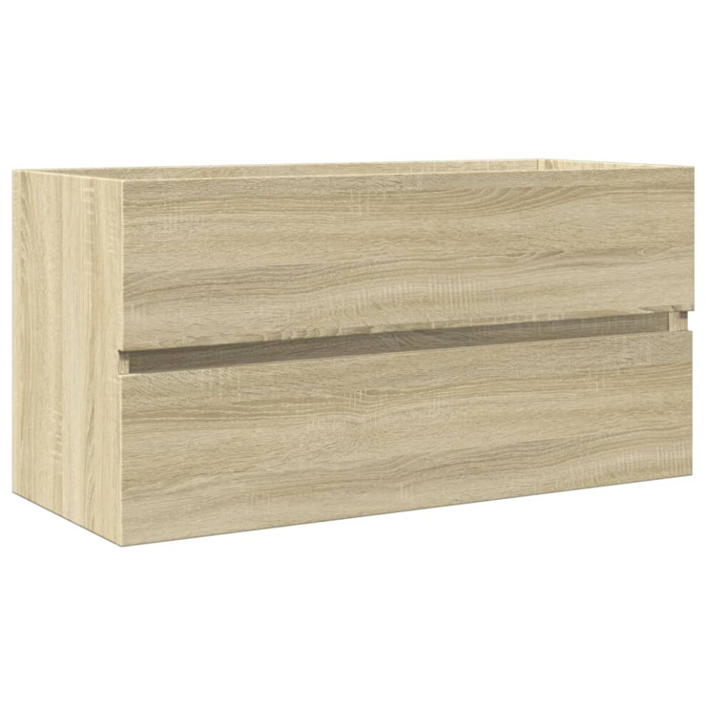 Vidaxl Sink Cabinet Vanity Unit Storage Cupboard Sonoma Oak Engineered Wood