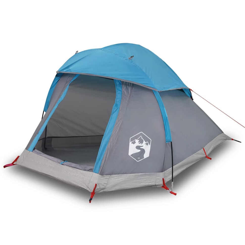 Vidaxl Camping Tent Dome 1-Person Lightweight Tent Dome Tent Blue Waterproof