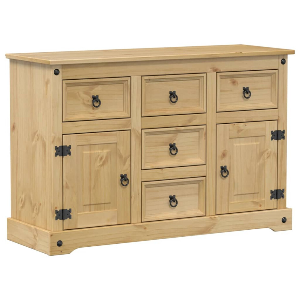 Vidaxl Sideboard Storage Cupboard Cabinet Highboard Buffet Solid Wood Pine
