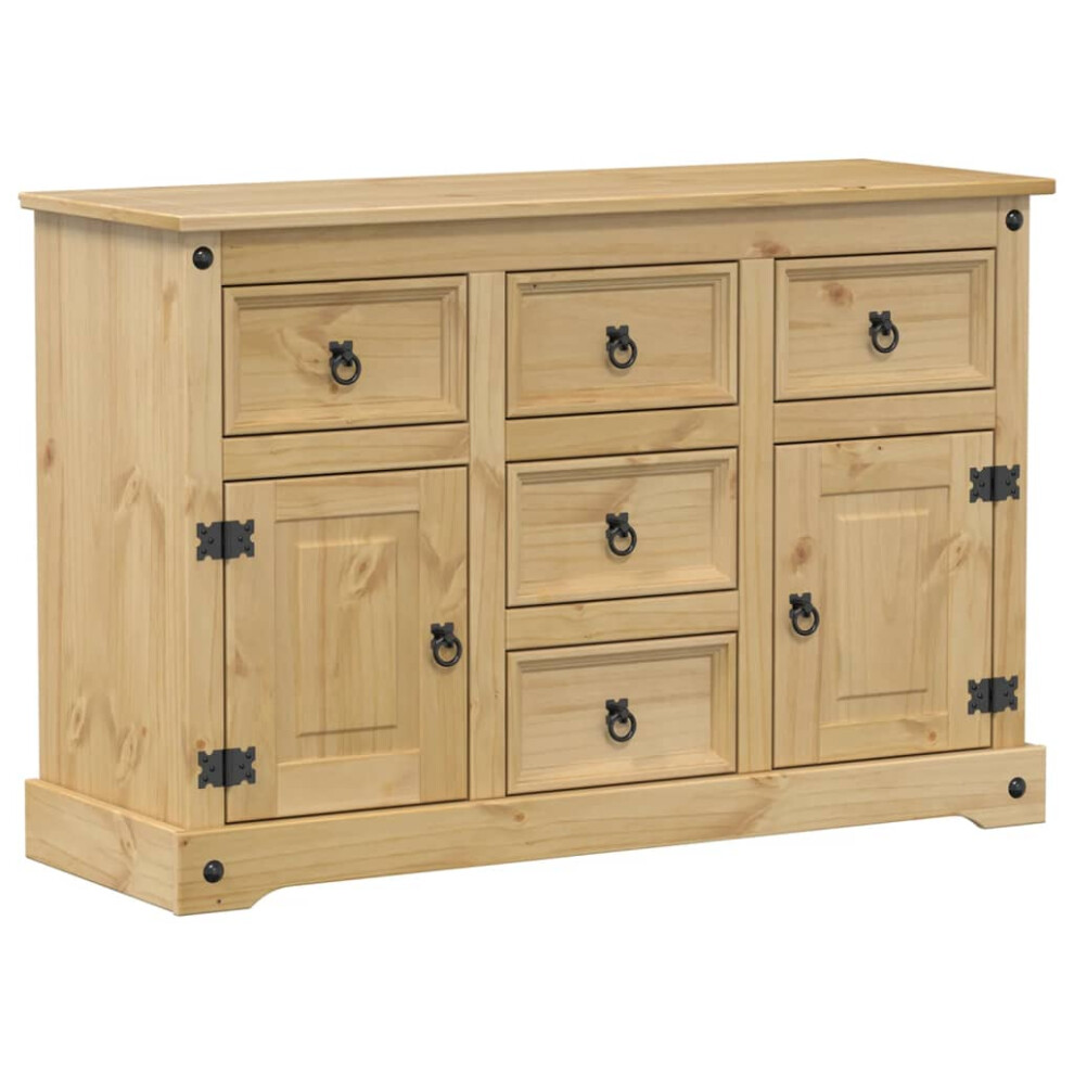 vidaXL Sideboard Storage Cupboard Cabinet Highboard Buffet Solid Wood Pine