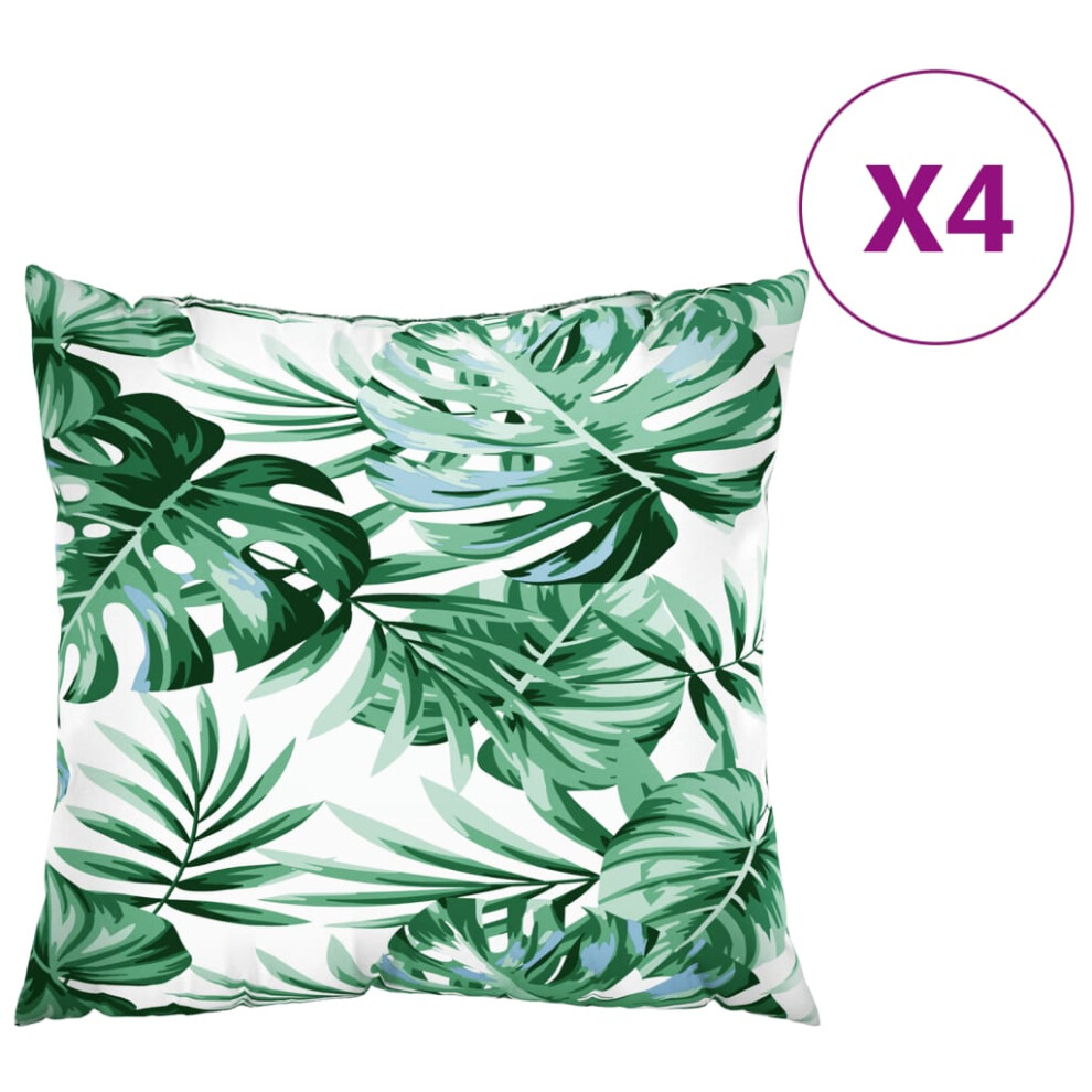 vidaXL Sofa Cushions Chair Cushion Seat Cushion 4 pcs Leaf Pattern Fabric