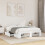 VidaXL vidaXL Bed Frame Bed Base Mattress Foundation White 135x190 cm Engineered Wood 3