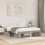 VidaXL vidaXL Bed Frame Bed Base Bedstead Grey Sonoma 140x190 cm Engineered Wood 3