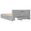 VidaXL vidaXL Bed Frame with Headboard Bed Grey Sonoma Small Double Engineered Wood 7