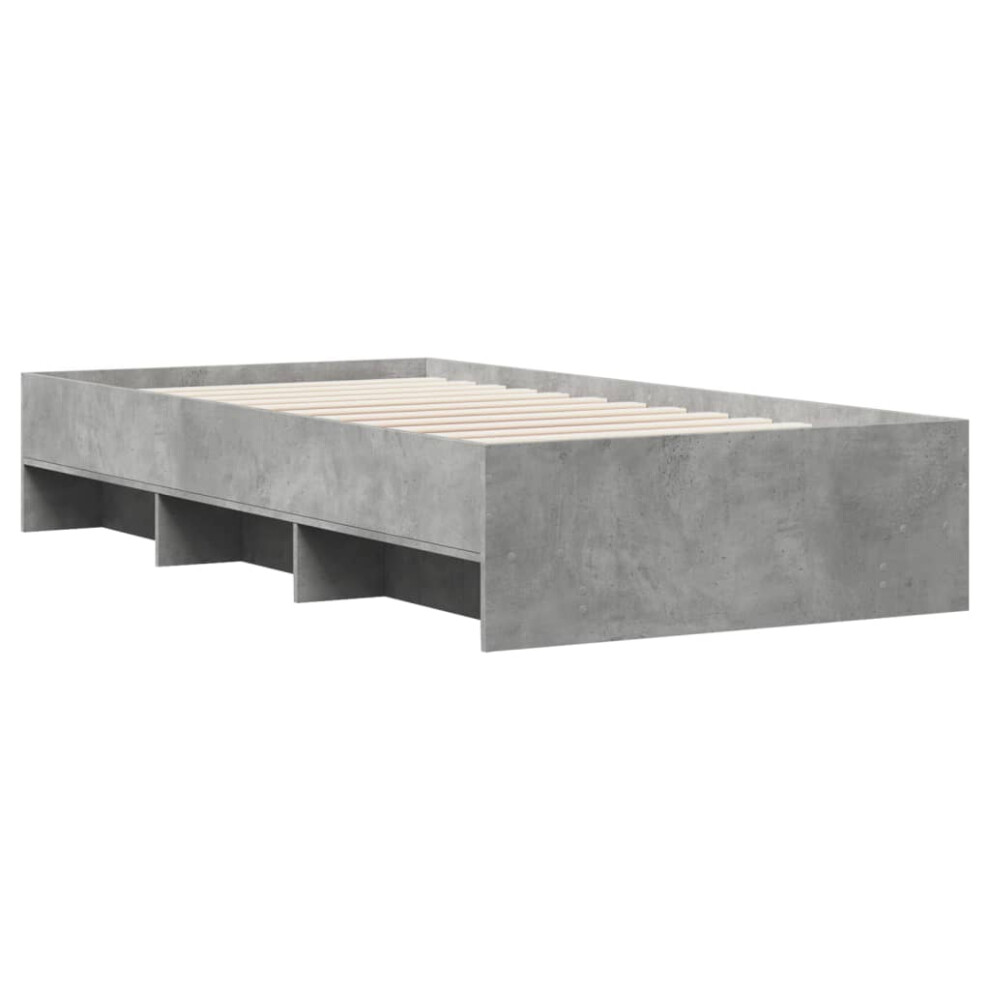 Vidaxl Bed Frame Home Bed Base Concrete Grey 90X190 Cm Single Engineered Wood