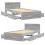VidaXL vidaXL Bed Frame with Headboard Bed Grey Sonoma Small Single Engineered Wood 8