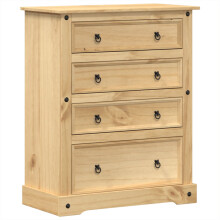 vidaXL Chest of Drawers Hall Storage Drawer Cabinet Sideboard Solid Wood Pine