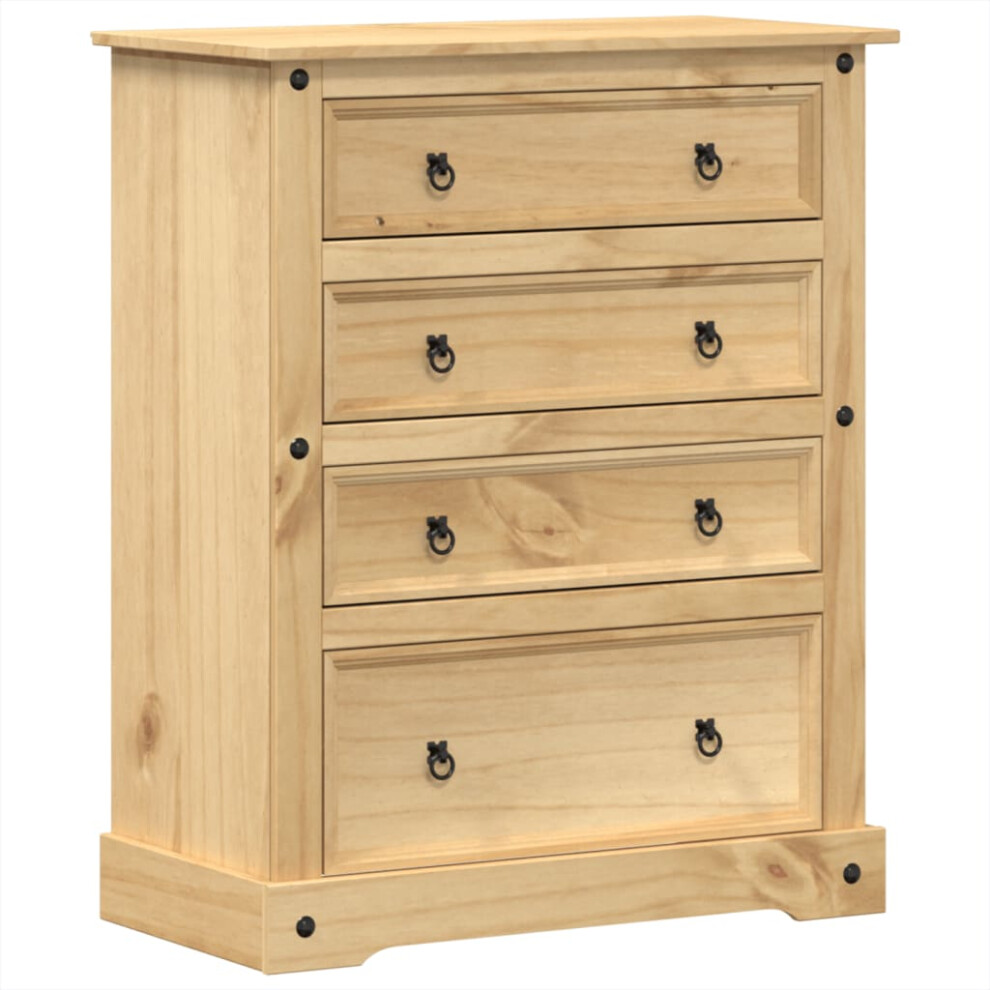 Vidaxl Chest Of Drawers Hall Storage Drawer Cabinet Sideboard Solid Wood Pine