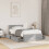 VidaXL vidaXL Bed Frame with Headboard Bed Grey Sonoma Small Single Engineered Wood 3