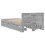 VidaXL vidaXL Bed Frame with Headboard Bed Grey Sonoma Small Single Engineered Wood 7