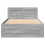 VidaXL vidaXL Bed Frame with Headboard Bed Grey Sonoma Small Single Engineered Wood 5