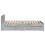 VidaXL vidaXL Bed Frame with Headboard Concrete Grey Small Single Engineered Wood 6