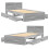VidaXL vidaXL Bed Frame with Headboard Concrete Grey Small Single Engineered Wood 8