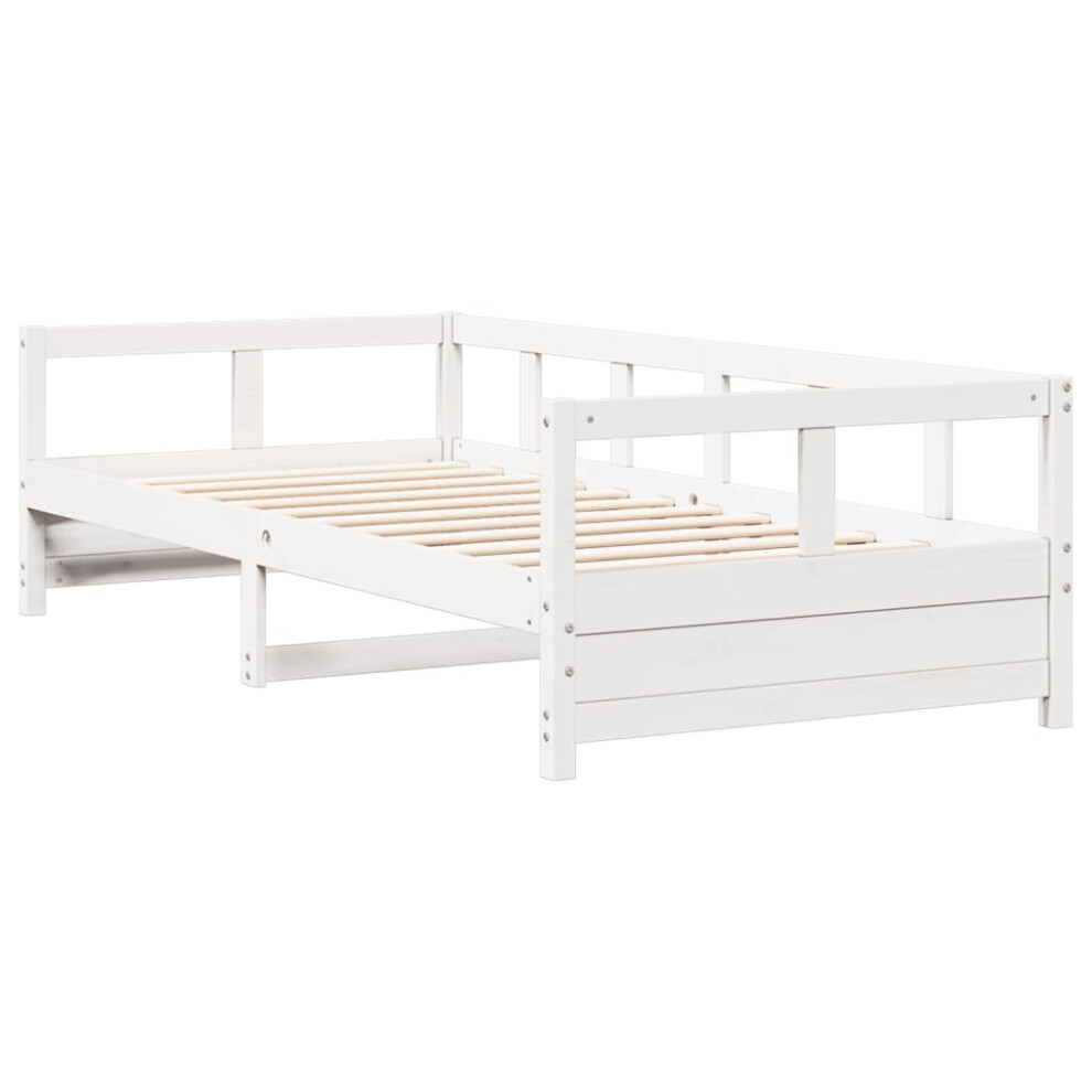 vidaXL Daybed Sofa Bed Guest Bed Sleeper Sofa White 90x200 cm Solid Wood Pine