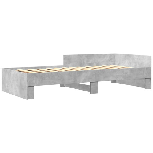 VidaXL vidaXL Bed Frame Bed Base Bedstead Concrete Grey 100x200 cm Engineered Wood
