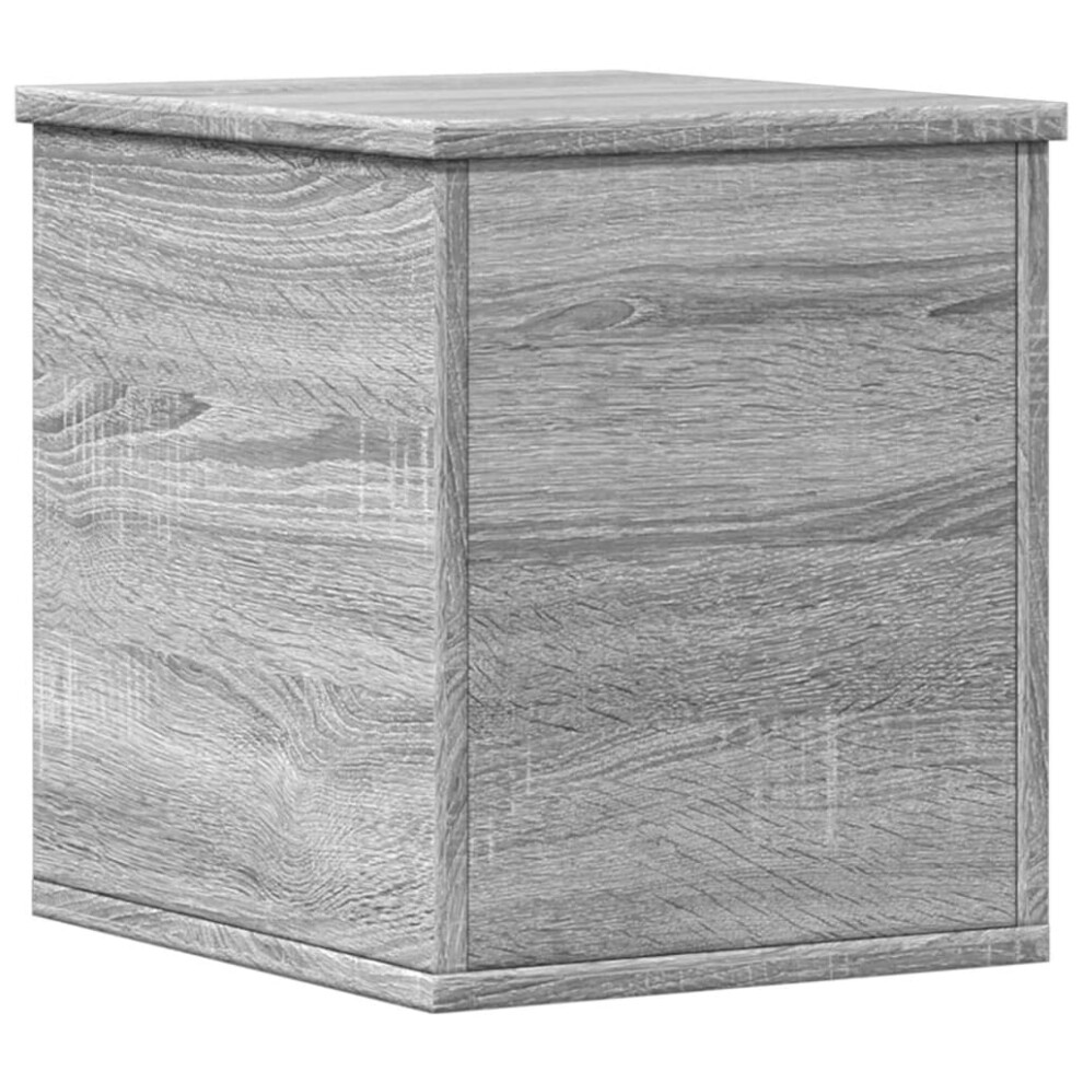 vidaXL Storage Box Blanket Box Toy Storage Chest Grey Sonoma Engineered Wood