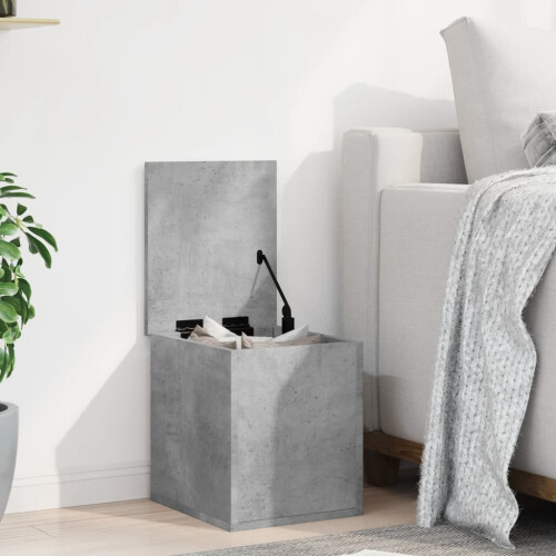 VidaXL vidaXL Storage Box Blanket Box Storage Chest Concrete Grey Engineered Wood 2