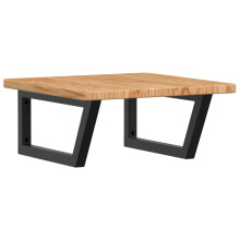 vidaXL Basin Shelf Wall Mounted Bathroom Countertop Steel and Solid Wood Oak