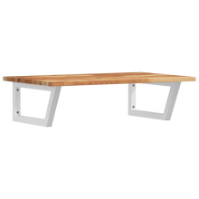 vidaXL Waschbeckenregal Wandmontage Stahl und Akazienholz