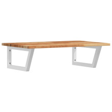 vidaXL Waschbeckenregal Wandmontage Stahl und Akazienholz