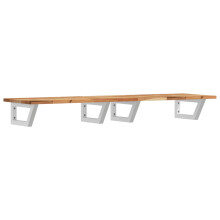 vidaXL Basin Shelf Wall Mounted Bathroom Countertop Steel & Solid Wood Acacia