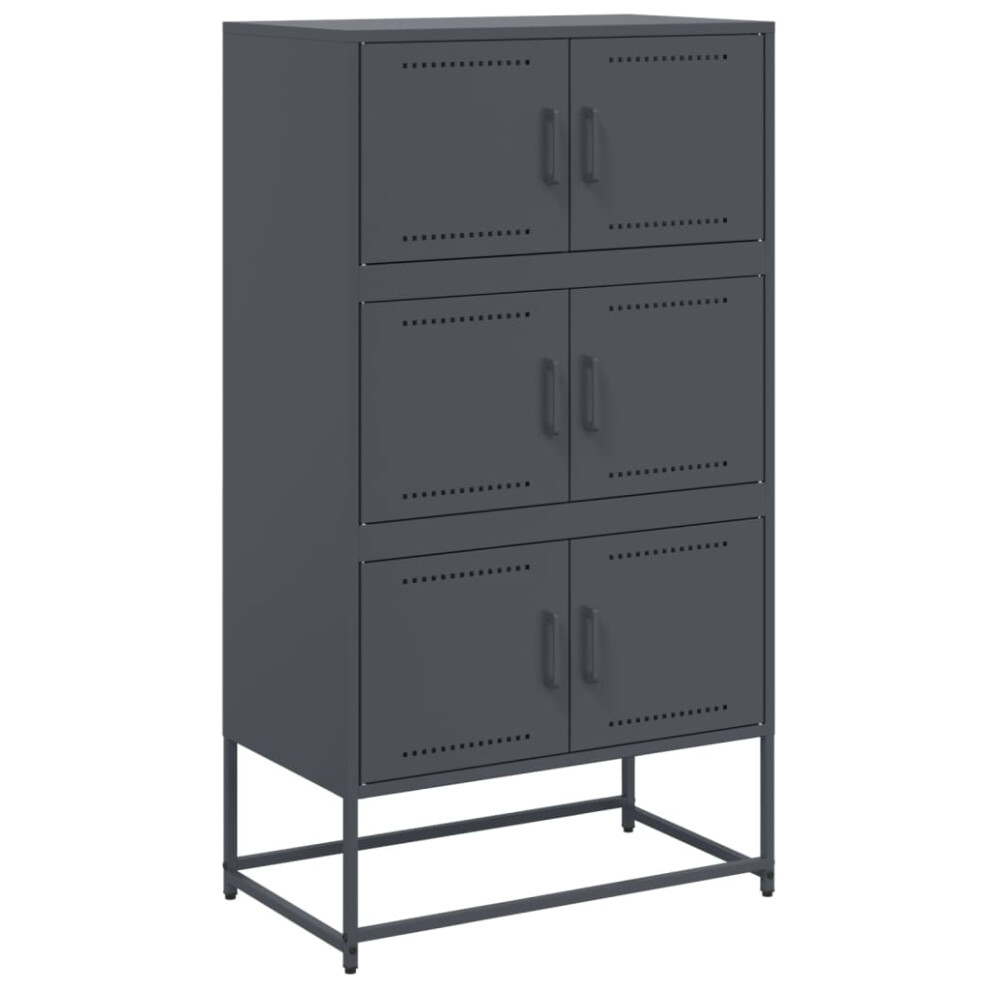 vidaXL Sideboard Storage Cupboard Side Cabinet Highboard Anthracite Steel