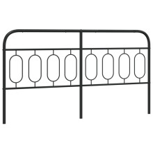vidaXL Metal Headboard Bedroom Home Bed Header Bed Headboard Black 193 cm
