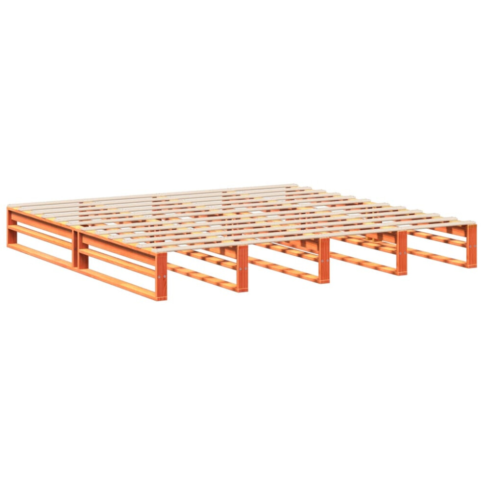 Vidaxl Bed Frame Bed Base Wax Brown 180X200 Cm Super King Solid Wood Pine