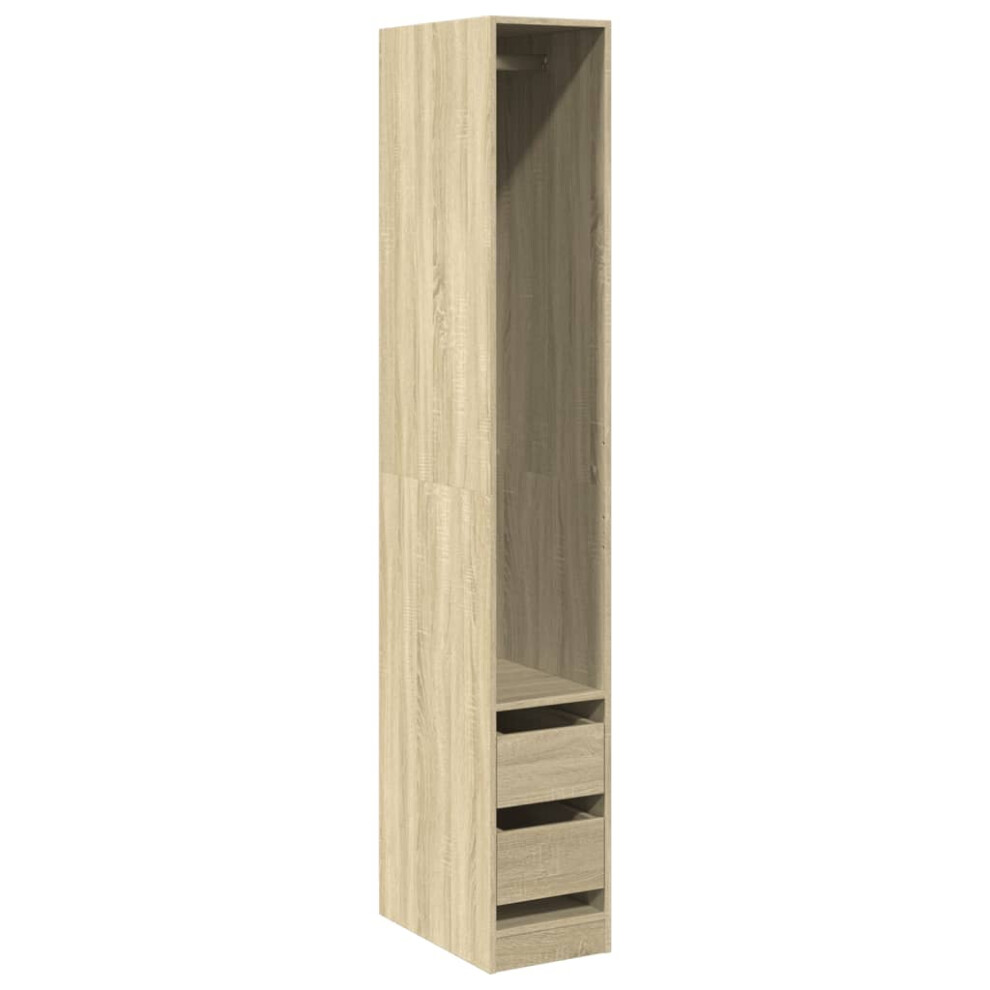 Vidaxl Wardrobe Closet Clothes Storage Organiser Sonoma Oak Engineered Wood
