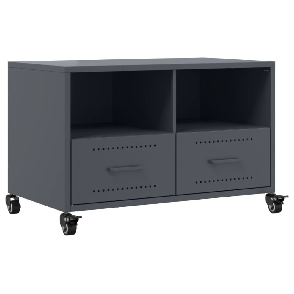 Vidaxl Tv Cabinet Tv Stand Entertainment Centre Media Tv Unit Anthracite Steel