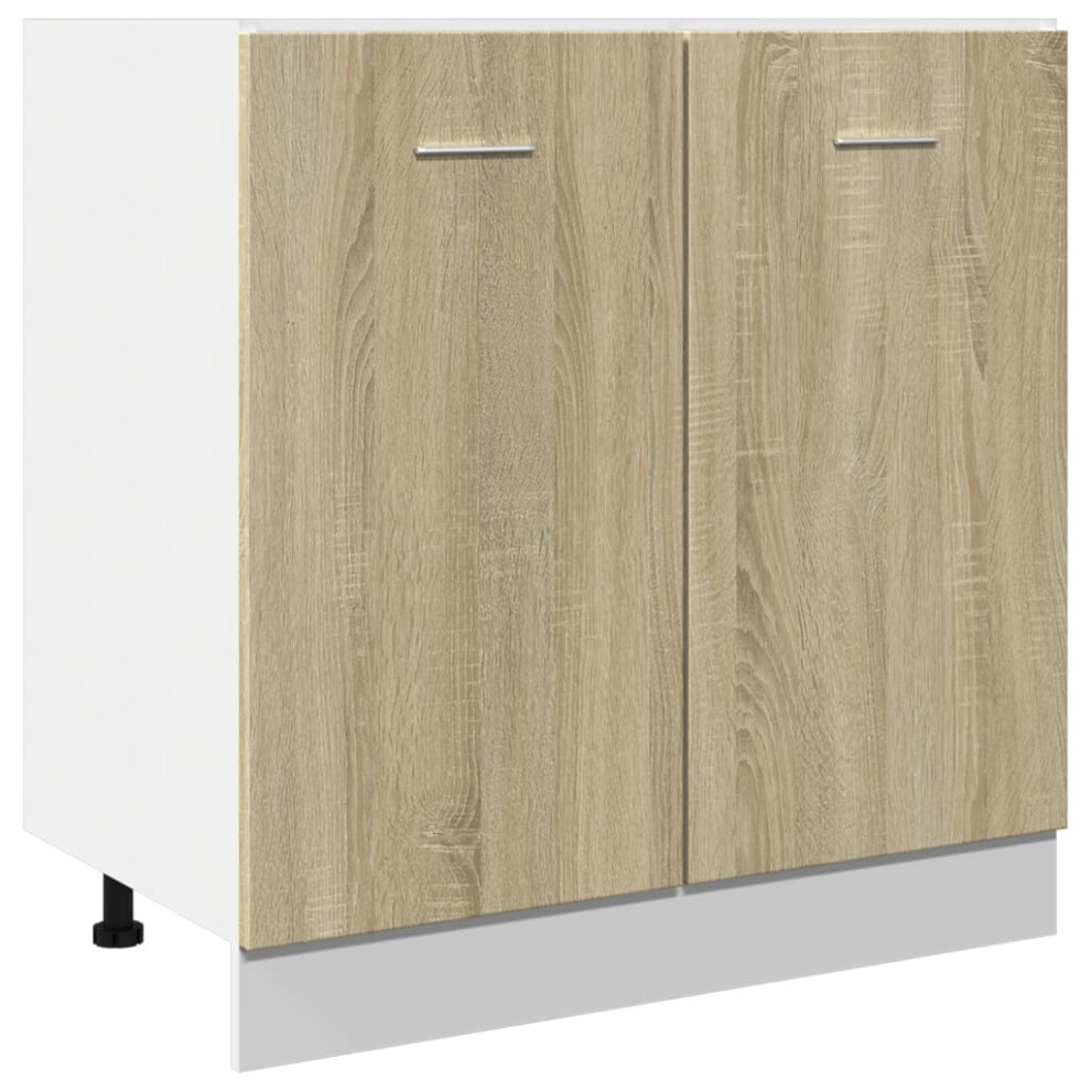 Vidaxl Bottom Cabinet Storage Cupboard Cabinet Sonoma Oak Engineered Wood 8721102843648