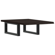 vidaXL Basin Shelf Wall Mounted Bathroom Countertop Steel and Solid Wood Oak