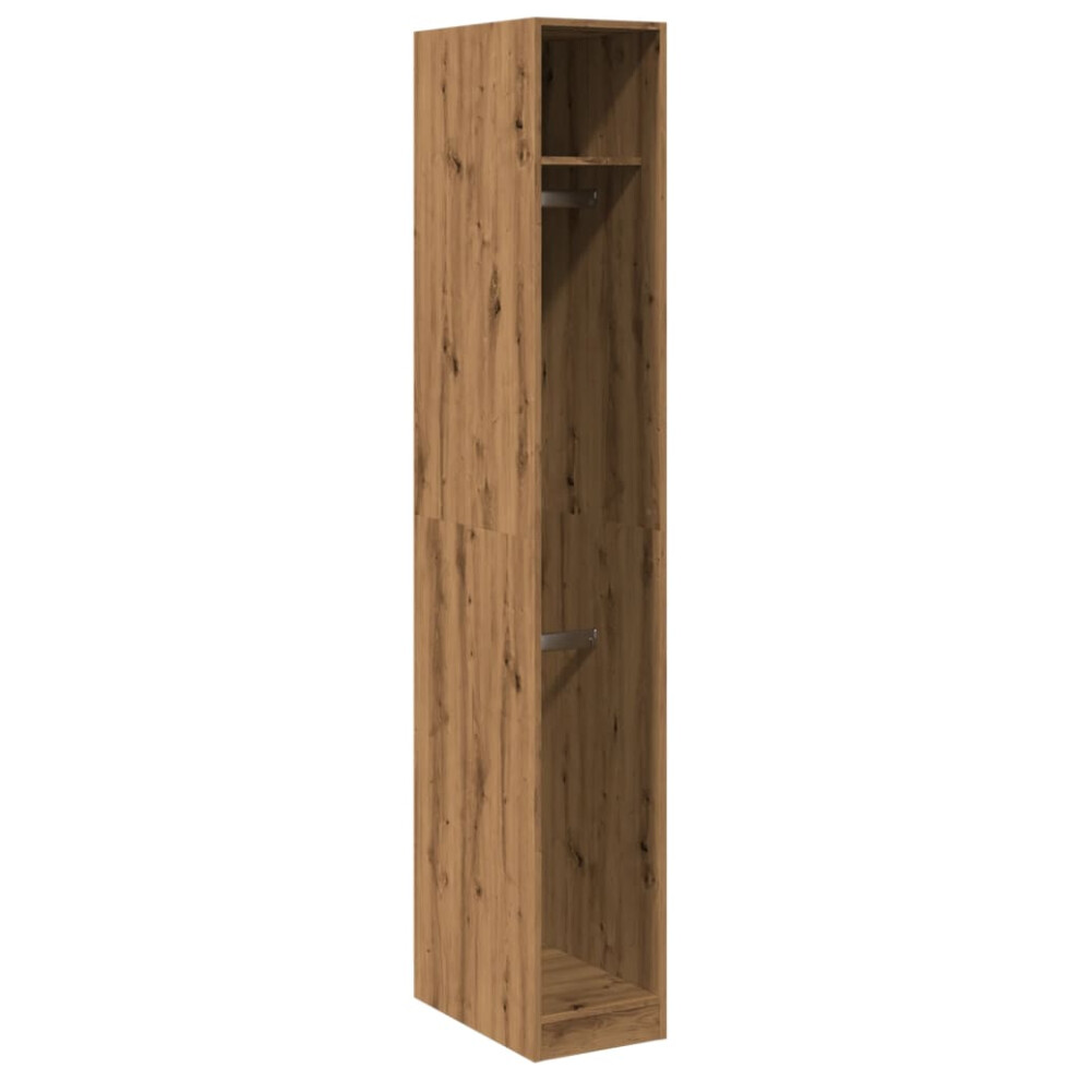 vidaXL Wardrobe Closet Clothes Storage Organiser Artisian Oak Engineered Wood