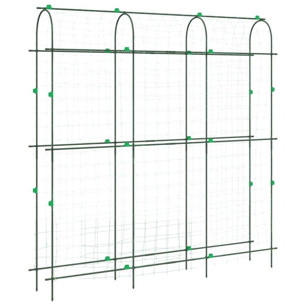 vidaXL Garden Trellis for Climbing Plants U-Shape Climbing Plant Support Steel