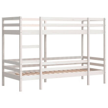vidaXL Etagenbett Weiß 90x200 cm Massivholz Kiefer