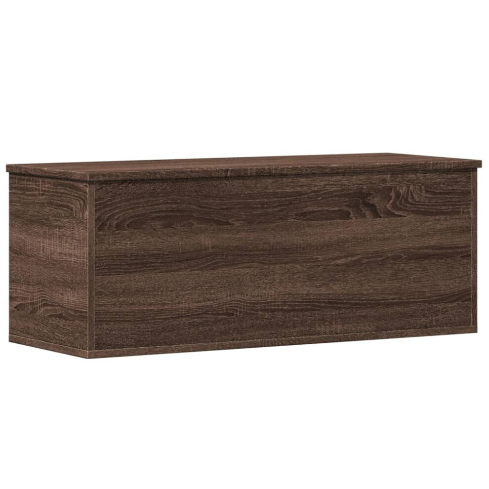 vidaXL Storage Box Toy Box Blanket Box Storage Chest Brown Oak Engineered Wood