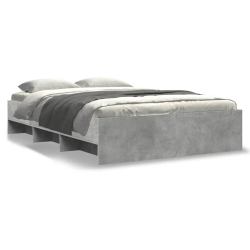VidaXL vidaXL Bed Frame Bed Base Bedstead Concrete Grey 120x200 cm Engineered Wood 1