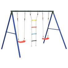 vidaXL Outdoor Swing Set with Swings and Ladder Play Swing Kids Swing Set